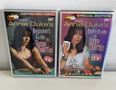 Lot 2 DVDs Annie Duke's Girl's Guide To Texas Hold'em & Beginner's Guide Poker-image