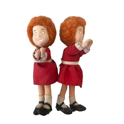 Vintage 1982 Applause LITTLE ORPHAN ANNIE Clip On Doll Knickerbocker Toy Co. 5”-image