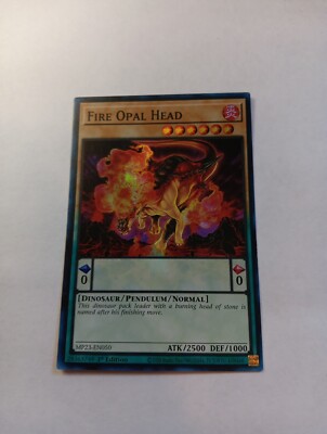 Yu-Gi-Oh! TCG Fire Opal Head 25th Anniversary Tin: Dueling Heroes Mega Pack...-image