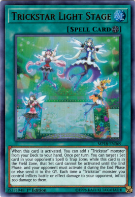 Yugioh! LP Trickstar Light Stage - MP18-EN069 - Ultra Rare - 1st Edition Lightly-image