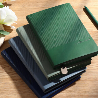 Thick 320 Pages PU Leather Office Journal A5 Notebook Lined Paper Writing Diary-image