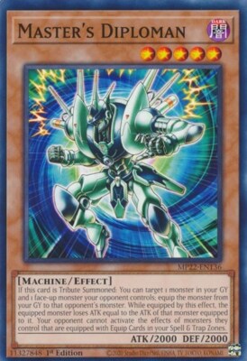 1x Master's Diploman - 1st Editio NM Eng YuGiOh - 2022 Mega Tin - Pharoah's Gods-image
