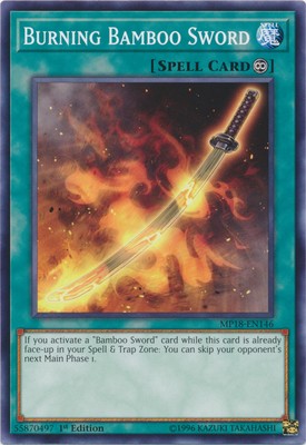 Burning Bamboo Sword - MP18-EN146 - Common - 1st Edition - Lightly Played-image