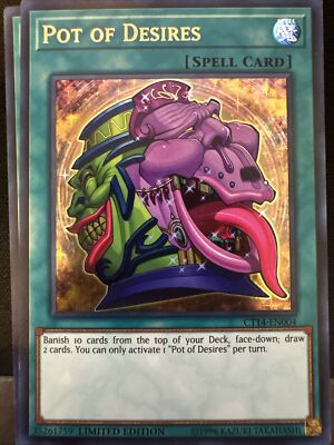 Yu-Gi-Oh! TCG Pot of Desires 2017 Mega-Tins Promos CT14-EN004 Limited Ultra Rare-image