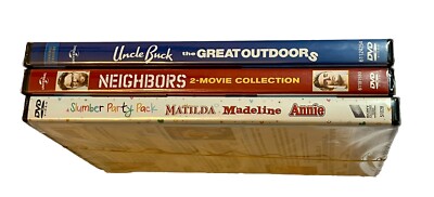 Lot of 3 NEW DVD Movies Uncle Buck, Neighbors, Annie  SEALED-image