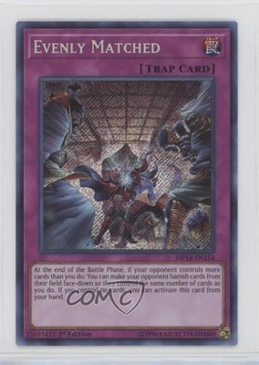 2018 Yu-Gi-Oh! Mega-Tins Mega Pack 1st Edition Evenly Matched #MP18-EN154 0su9-image
