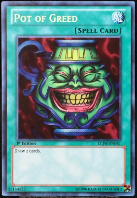 Yu-Gi-Oh! Pot Of Greed LCJW-EN061 1st Edition (1st) AMERICAN [NM-MINT] Secret Rare-image