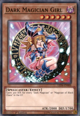 1st Ed Dark Magician Girl LED6-EN000 Yugioh-image