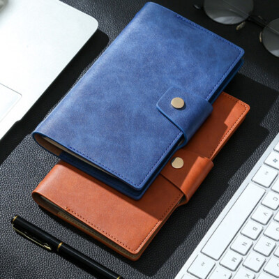 Small A6 PU Leather Journal Notebook Lined Blank Paper Writing Diary 120 Pages-image
