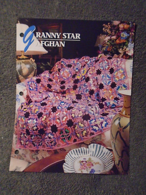 Annie's Attic Granny Star Crochet Pattern Leaflet Quilt & Afghan Club-image