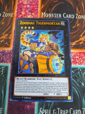 Yu-Gi-Oh! Zoodiac Tigermortar MP17-EN207 Ultra Rare 1st Edition Near Mint-image