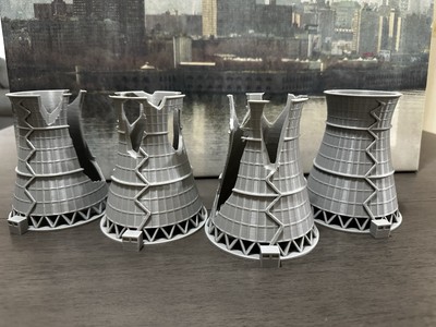 4 Destroyed Buildings For Neca, S.h Monsterarts, Hiya.-image