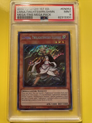 YuGiOh LUMINA, TWILIGHTSWORN SHAMAN #MP18-EN052🔥PSA 9🔥1st ED-2018 SECRET RARE-image