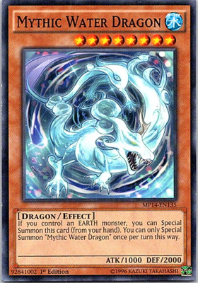 Mythic Water Dragon MP14-EN135 Yu-Gi-Oh! Light Play 1st Edition -image