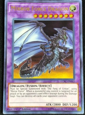 Yugioh Mirror Force Dragon LCKC Ultra Rare 1st Edition LP-image