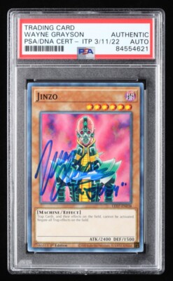 Wayne Grayson Joey Wheeler Signed Jinzo 2016 YuGiOh Legendary Decks II PSA E-image