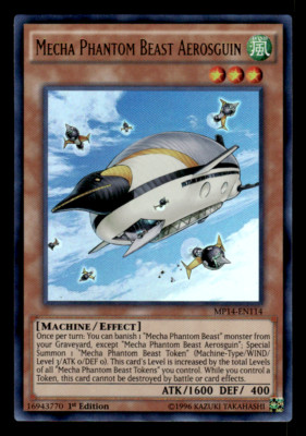 MP14-EN114 Mecha Phantom Beast Aerosguin Ultra Rare 1st Edition Mint YuGiOh Card-image