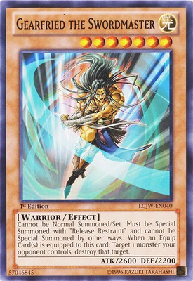 Gearfried the Swordmaster - LCJW-EN040 - Common - 1st Edition Near Mint Legendar-image