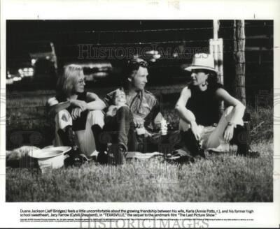1990 Press Photo Cybill Shepherd, Jeff Bridges & Annie Potts in 