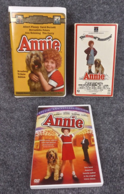 Annie Movie Bundle VHS & DVD - Broadway Tribute Edition & Special Anniversary-image
