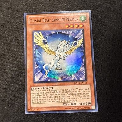 Crystal Beast Sapphire Pegasus LCGX-EN161 Yu-Gi-Oh Legendary Collection 2-1st...-image