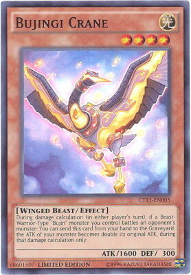 Yu-Gi-Oh Card - CT11-EN005 - BUJINGI CRANE (super rare holo) - NM/Mint-image