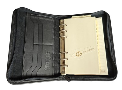 VGUC Jack Georges black Leather Planner Address Book 6