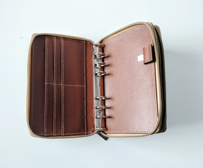 Vnt.Double Compartment 6 Ring Wallet, Daily Organizer Zipper Closer 8