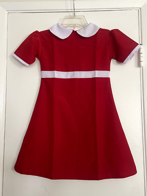 Bday Parties Girl's Red Annie Dress, Medium, Halloween-image