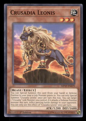 Yugioh Crusadia Leonis #MP19-EN079 2019 Gold Sarcophagus Tin Mega Pack LP-image