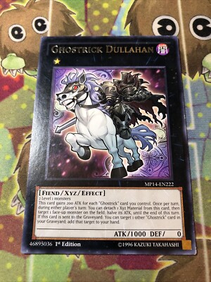 Yugioh! LP Ghostrick Dullahan - MP14-EN222 - Rare - 1st Edition Lightly Played, -image