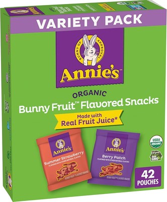 Annie's Organic Berry Patch and Summer Strawberry Bunny Fruit Snacks Variety Pac-image