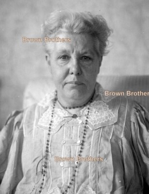 1900s UK Socialist Women's Rights Activist Annie Besant Glass Camera Negative-image