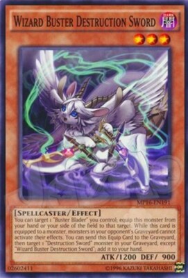 Yugioh - Wizard Buster Destruction Sword - NM - Plus Free Holographic Card-image