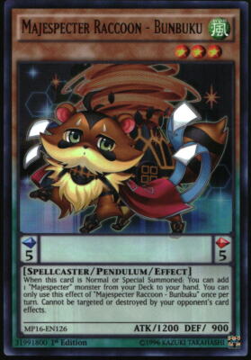 Yu-Gi-Oh! - 2016 Mega-Tin Mega Pack Majespecter Raccoon 2016 MP16-EN126 1st Ed.-image