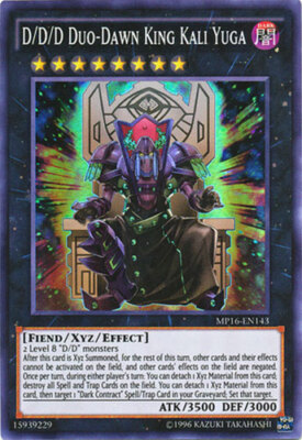 Yu-Gi-Oh Card - MP16-EN143 - D/D/D DUO-DAWN KING KALI YUGA (super rare) - NM/M-image