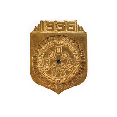 1936 Radio Orphan Annie Secret Compartment Decoder Badge – Ovaltine Toy Premium-image