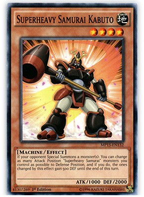 Superheavy Samurai Kabuto - MP15-EN132 - Common - 1st Edition - Heavily Played-image