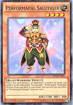 Performapal Salutiger MP16-EN102 Yu-Gi-Oh! Card Light Play 1st Edition-image