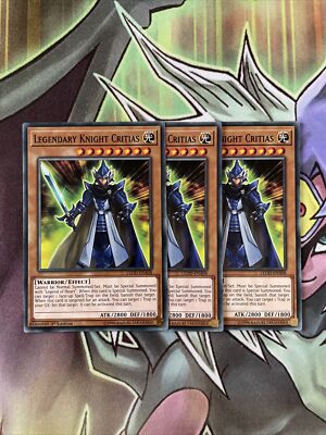 LEDD-ENA08 x3 Legendary Knight Critias Yugioh Playset-image