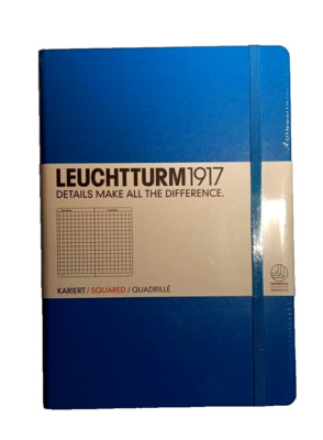 Leuchtturm1917 Notebook | A5 | Journal | Squared | Azure | Gift | Fountain Pen-image