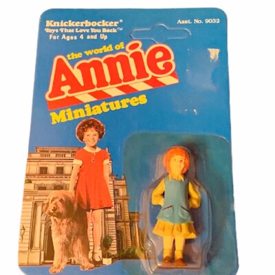 Little Orphan Annie miniature toy figure knickerbocker 1982 moc unpunched BC3-image