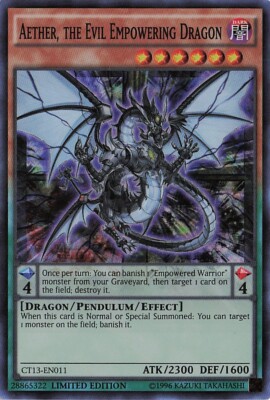 Yu-Gi-Oh! Aether, the Evil Empowering Dragon CT13-EN011 Super Rare Limited Ed NM-image