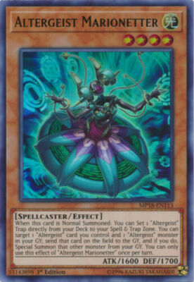 *** ALTERGEIST MARIONETTER *** ULTRA RARE MP18-EN113 YUGIOH! (MINT/NM) -image