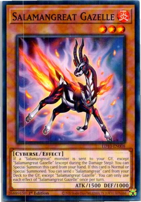 Salamangreat Gazelle #LD10-EN008 Yugioh Lightly played 1st Edition-image