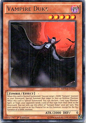 Vampire Duke MP14-EN180 Yu-Gi-Oh! Light Play 1st Edition -image