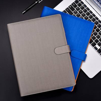 PU Leather Refillable Journal A4 Notebook Lined Paper Writing Diary 168 Pages-image