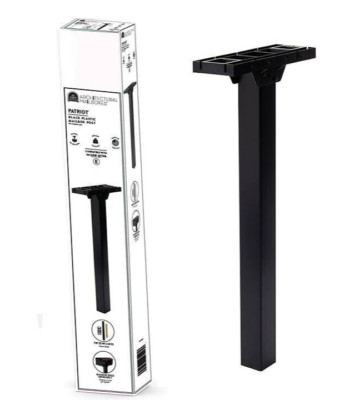 Gibraltar GMB115BAM Patriot Powder Coated Black Polymer Mailbox Post, 46.9''-image