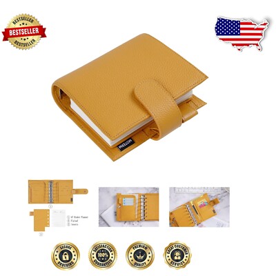 Flexible Growth Design Leather Rings Planner - Perfect for Business & Travel-image