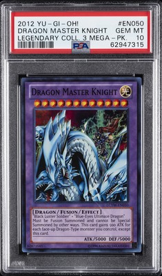 2012 YU-GI-OH! LEGEND COLL 3 MEGA-PACK #EN050 DRAGON MASTER KNIGHT PSA 10-image